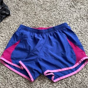 Women's Nike Blue and Pink Athletic Shorts Sz S